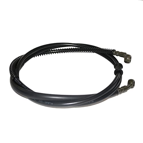 PRO BAT 70" Braided Hydraulic Brake Hose Line Pipeline For Chinese GY6 Scooter ATV Dirt Bike Go Kart 10mm Banjo Ends, Black - Image 1