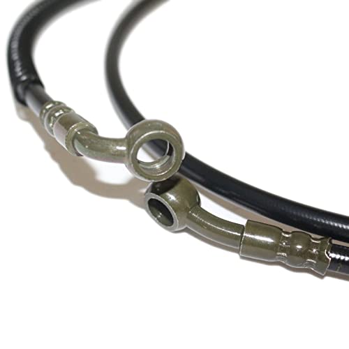 PRO BAT 70" Braided Hydraulic Brake Hose Line Pipeline For Chinese GY6 Scooter ATV Dirt Bike Go Kart 10mm Banjo Ends, Black - Image 5