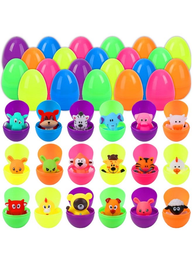 Lumiparty 18Pcs Easter Eggs Prefilled With Animal Finger Puppets For Easter Party Favors, Easter Basket Stuffers, Easter Egg Fillers, Easter Eggs Hunt, Classroom Prize Supplies - Image 2