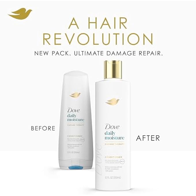 Dove NUTRITIVE SOLUTIONS MOISTURIZING CONDITIONER 4 COUNT FOR DRY HAIR DAILY MOISTURE DEEP CONDITIONER DETANGLES AND NOURISHES DRY HAIR 12 OZ - Image 3