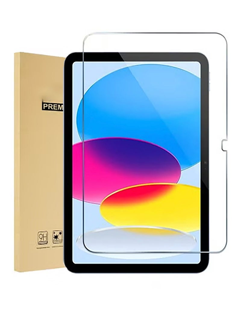 عبوة واحدة من واقي شاشة زجاجي مقوى ممتاز لجهاز iPad الجيل الحادي عشر 11 بوصة (2025، A16) وجهاز iPad الجيل العاشر 10.9 بوصة (2022) - فائق الوضوح، صلابة 9H، مقاوم لبصمات الأصابع، خالٍ من الفقاعات، متوافق مع A3354/A3355/A3356/A2696/A2757/A2777 - Image 1