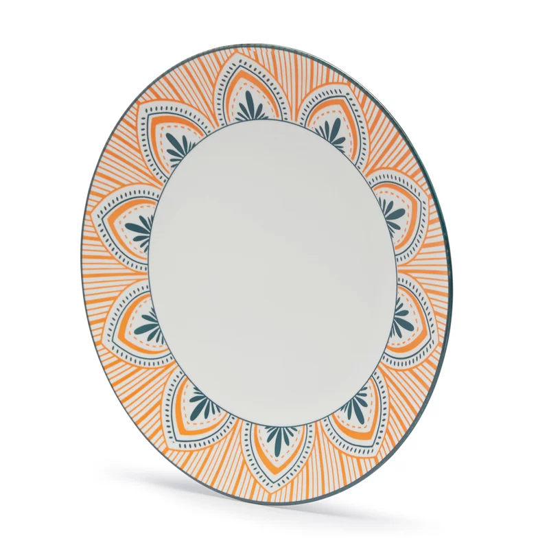 Simply Kitchen Floral Mm Kori Jhallar Ceramic Dinner Plate