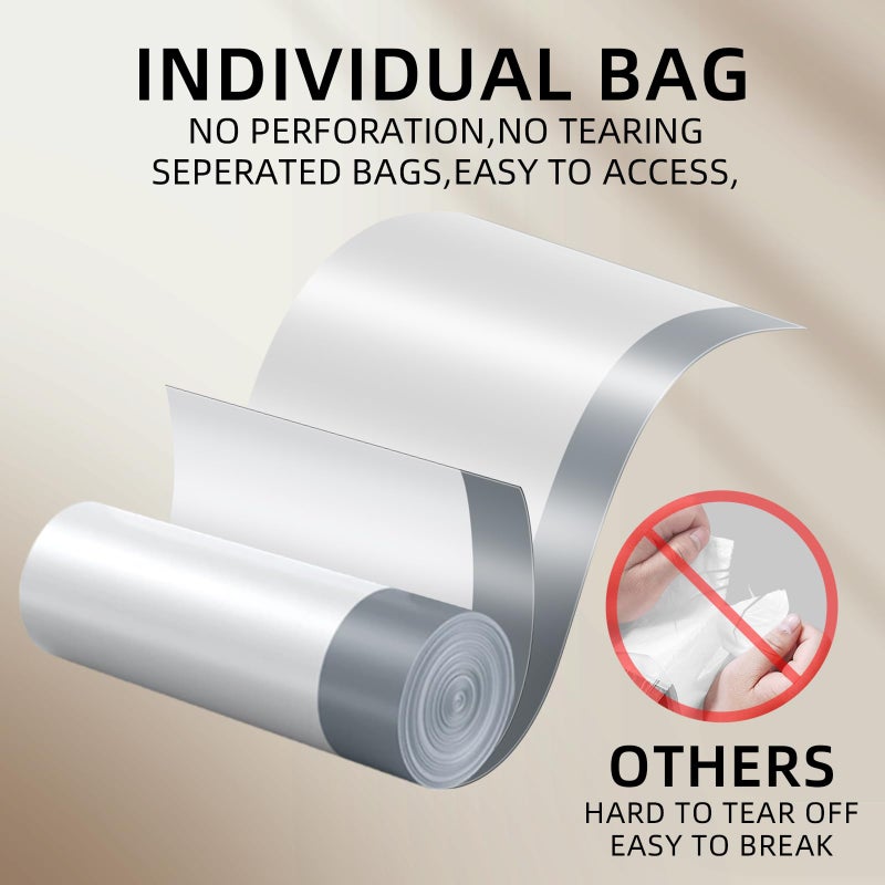 KSSKSS 4 Gallon Mini Drawstring Trash Bags, Small Garbage Bags by KSSKSS, Code a fit 15-22 Liter, 4-6 Gal, White Trash Bin Liners for Home Office Kitchen Bathroom Bedroom, 120 Counts - Image 4