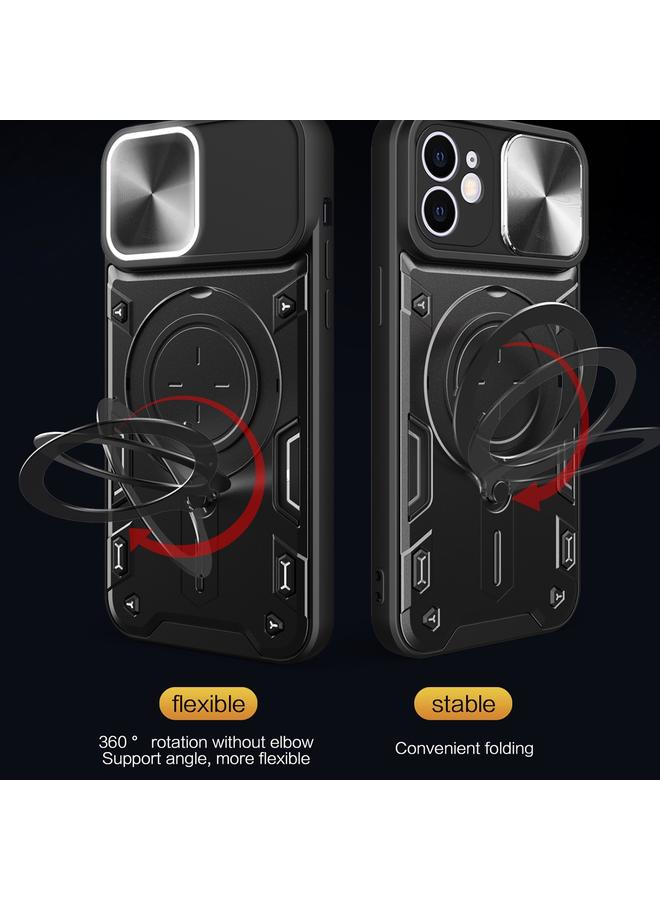 S-TOP Case For iPhone 12 CD Texture Sliding Camshield Magnetic Holder Phone Case - Image 5