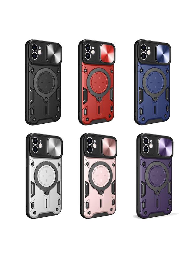 S-TOP Case For iPhone 12 CD Texture Sliding Camshield Magnetic Holder Phone Case - Image 2