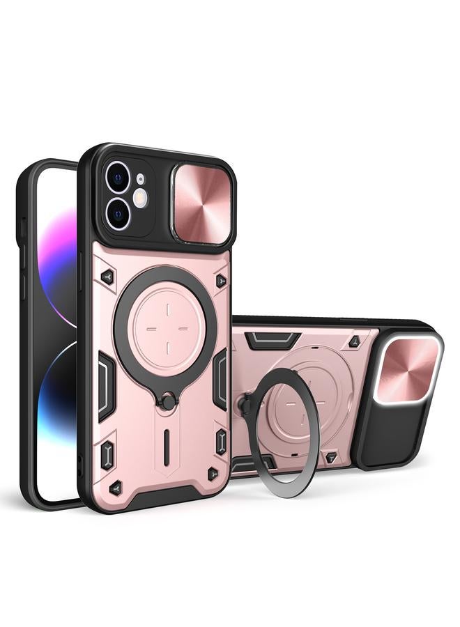 S-TOP Case For iPhone 12 CD Texture Sliding Camshield Magnetic Holder Phone Case - Image 1