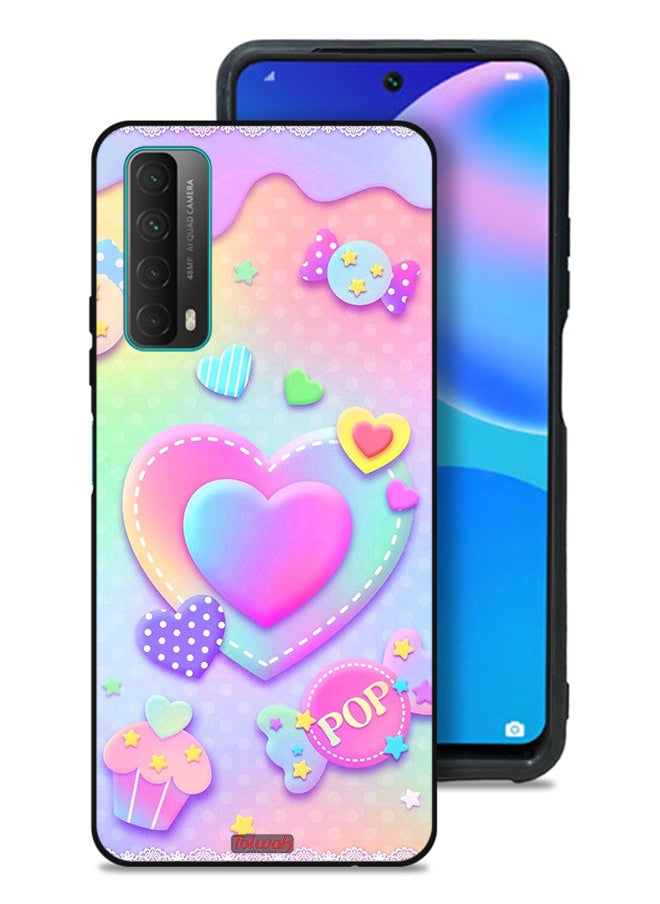 Tolwak Huawei P smart (2021) Protective Case Cover Pop Hearts Art  - Image 1