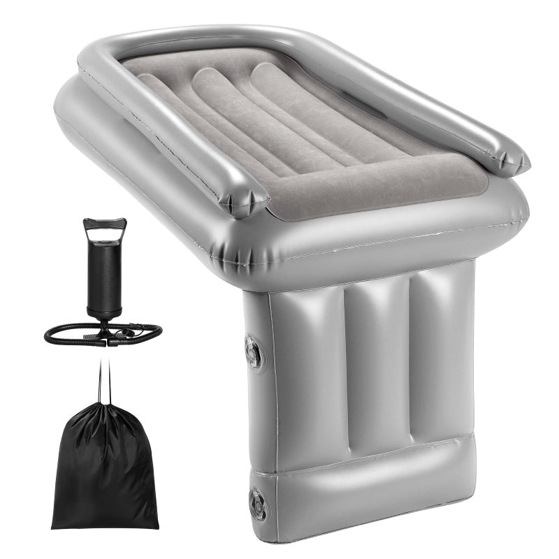 Rewondah Rewondah Toddler Airplane Bed Attractive Silver Gray Inflatable Airplane Bed for Toddler Kids Baby Toddler Plane Bed Pump Travel Bag 