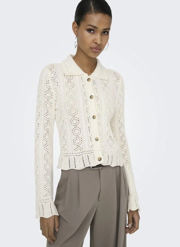 Onlfrieda Long Sleeve Knitted Structure Cardigan