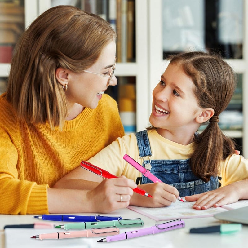 KASTWAVE 12 Colors Forever Pencil With Erase, Long Lasting Writing Infinity Pencil, Inkless Eternal Pencil, With Extra 12 Replaceable Heads, For Sketch, Drawing, School Supplies - Image 4