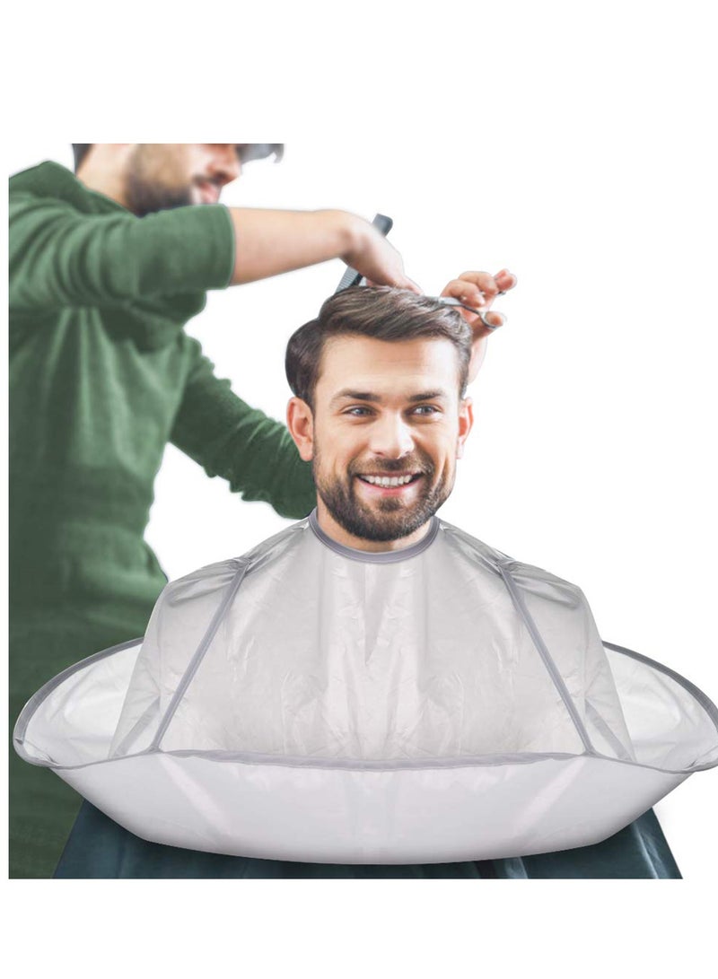 Hair Cutting Cape Umbrella, Hairdressing Cloak Beard Shaving Waterproof Hairdressing Kit Haircut Accessories Salon Barber, Hair Cutting Waterproof Cloth Perm Hair Dyeing Clothing Gray - Image 1