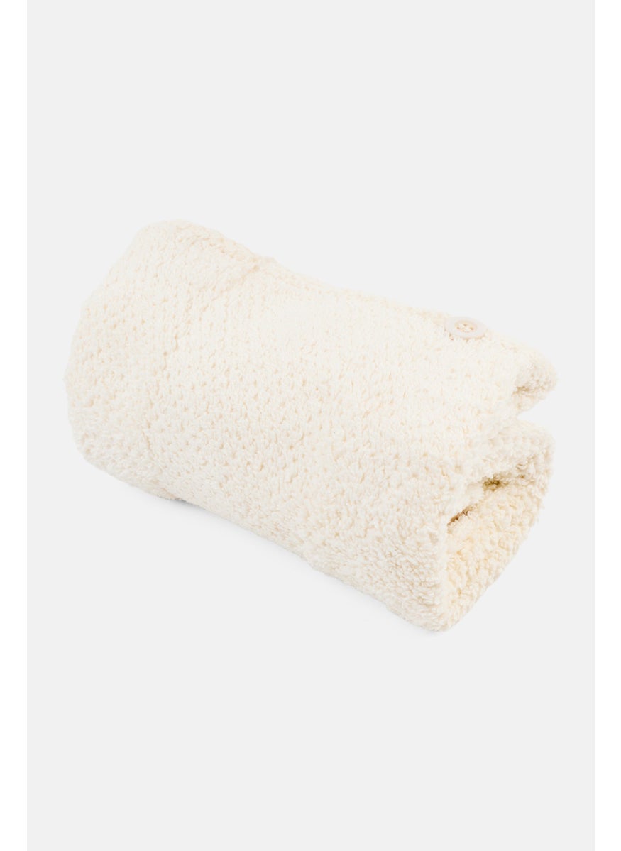 Muy Mucho - Hair BathTowel 65 x 25 cm, White - Image 1