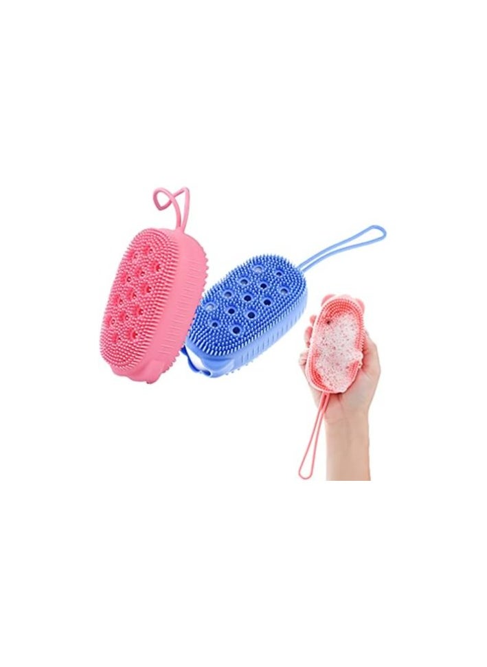 Generic Ultra Soft Silicone Loofah with Bouncy Sponge Color may change  - Image 3