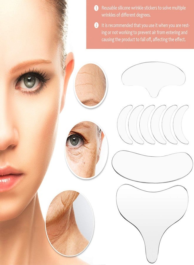 Satinior 12 Pieces Reusable Silicone Chest Pads Patch Silicone Neck Forehead Cleavage Eye Pad Set for Women Girls - Image 4