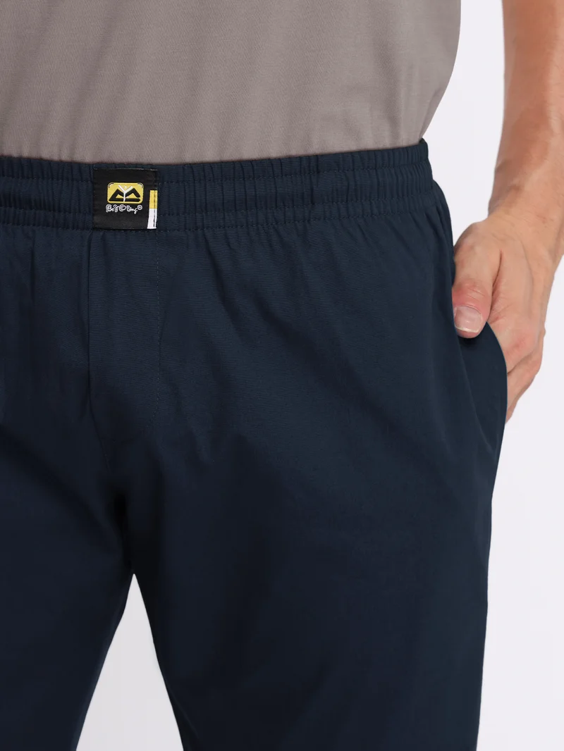 Beyoung Navy Blue Regular-fit Pyjamas