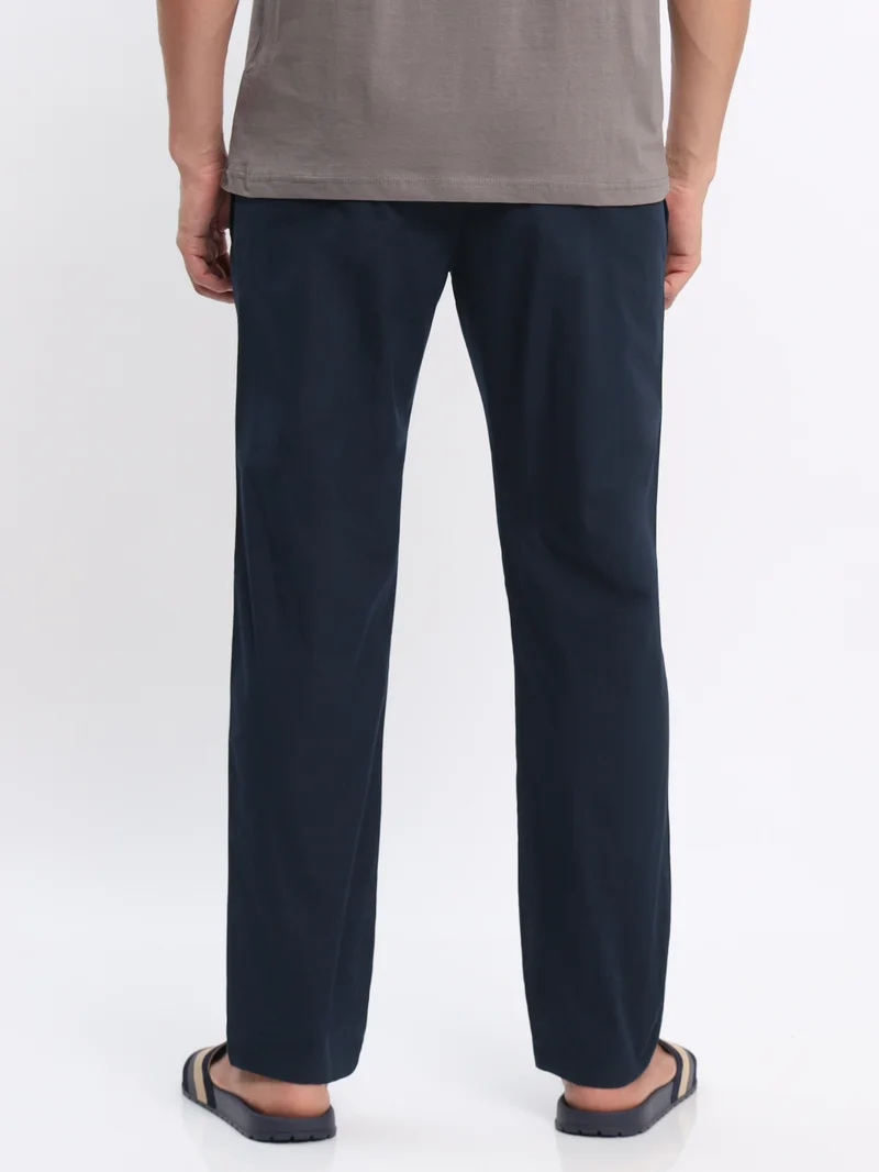 Beyoung Navy Blue Regular-fit Pyjamas
