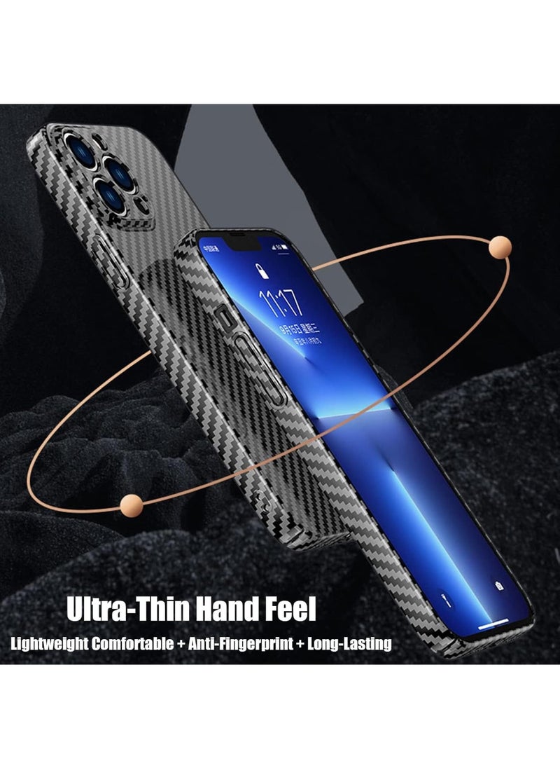 Aookay - Magnetic Case for iPhone 16 Pro Max Case, Carbon Fiber Slim Ultra Thin Aramid Fiber Anti-Scratch Shockproof Phone Case (Navy Blue) - Image 1