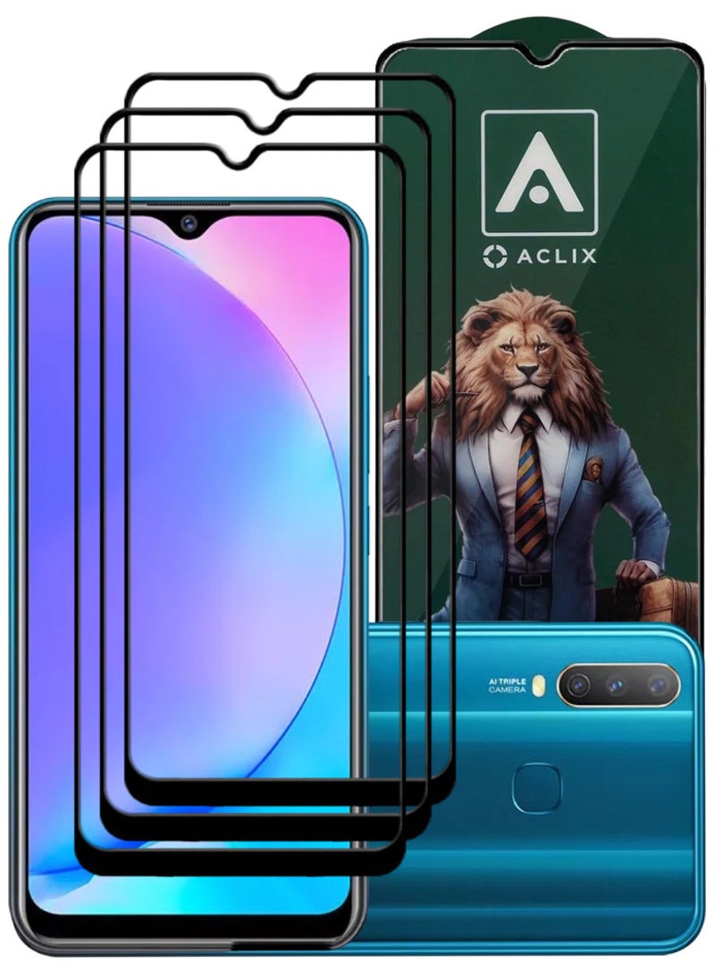 ACLIX 3 Pieces Antistatic ESD Dustproof Premium Quality High Definition Tempered Glass Screen Protector Designed For vivo Y17 - Image 1