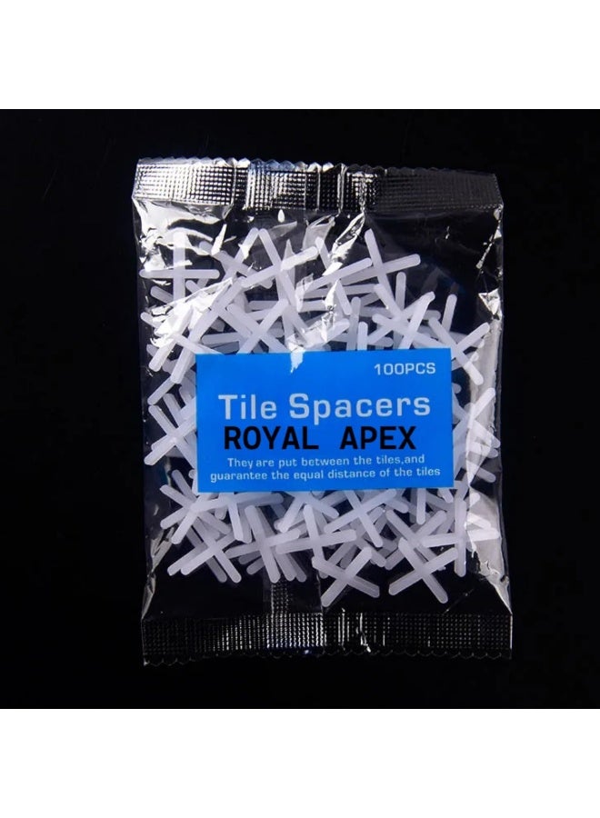 Royal Apex Construction Ceramic Tile Spacers 100Pcs Pkts Plastic Tile Spacer Cross Tiling Ceramic Tilers Spacer 1.5Mm  - Image 1