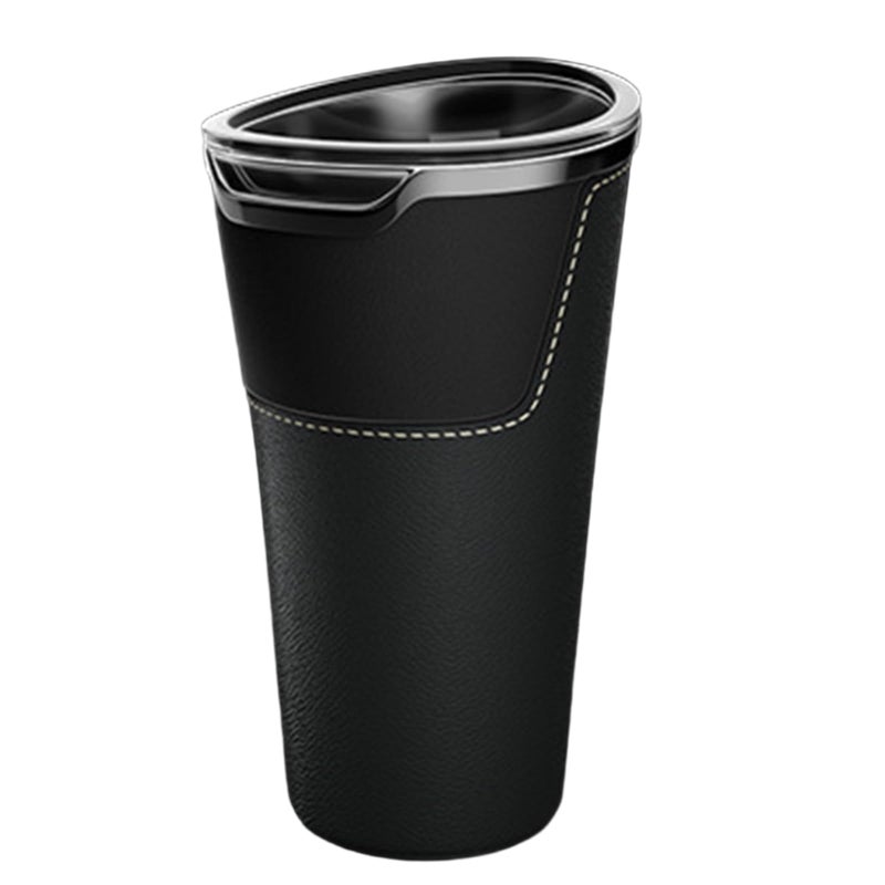 LoopTime Leakproof Car Trash Can,Mini Car Trash Bin for SUV and Truck,Small Removable Liner Cars Garbage Can,Waterproof Automotive TrashCan for Vehicle,Home,Office,Multipurpose,Easy to Clean (Black 2) - Image 1