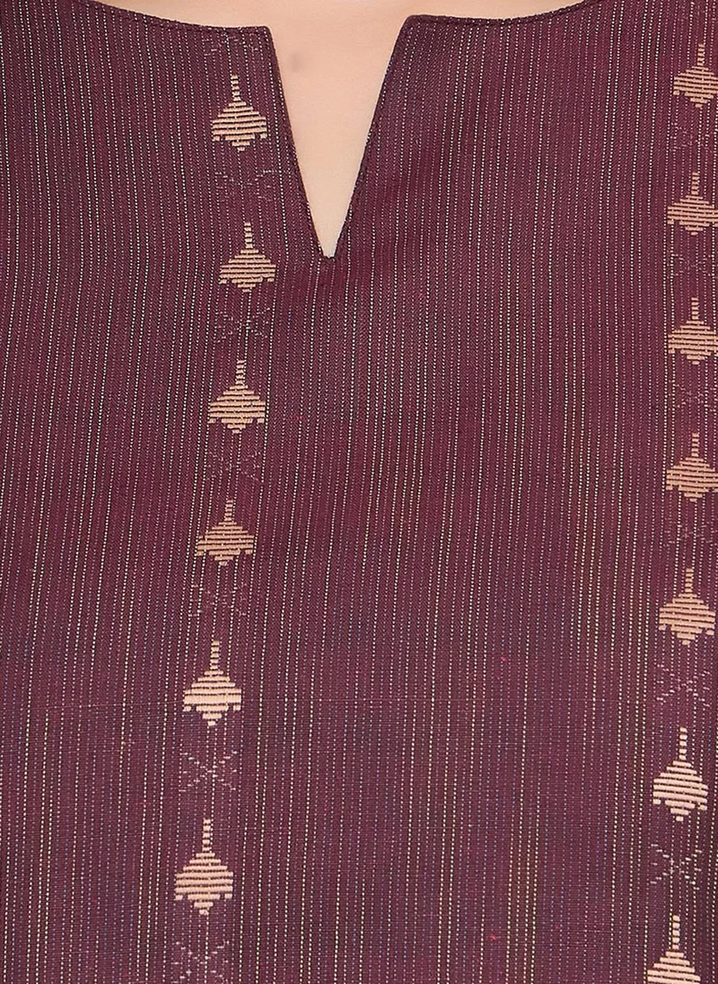 Clovia Maroon Clovia Printed Top & Pyjama Set in Maroon for Women | Best Price UAE