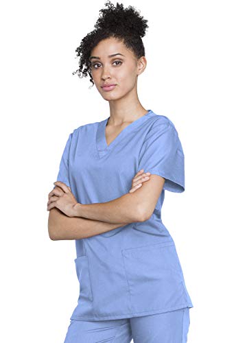 Cherokee Womens Unisex Top And Pant Medical Scrubs Set, Blue, XX-Small US - Image 3