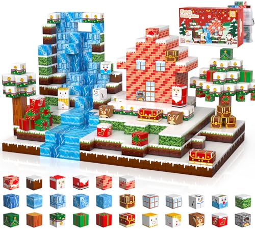 GEVINST 180PCS Magnetic Blocks Christmas Magnetic Building Blocks Set for Kids Ages 48 812 STEM Sensory Magnet Cube Tiles for Boys Girls Toddlers 3 Stocking Stuffers Christmas Toys Gifts - Image 1