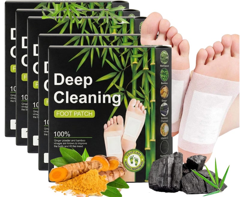QERINKLE Premium Organic Health Patch Toxins Remove Pain Free Pads for Stress Relief Sleep,Natural ingredients Toxins Ginger Foot Detox Pads For Adhesive Feet & Body (Black, PACK OF 50) - Image 1
