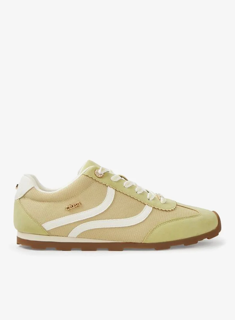 Celeste YELLOW Women Lace-Up Sneakers for Women | Best Price UAE