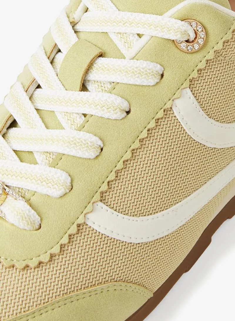 Celeste YELLOW Women Lace-Up Sneakers for Women | Best Price UAE