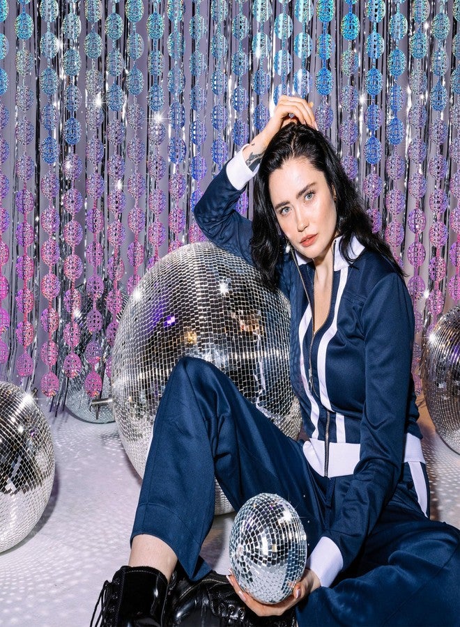 Max Shape Disco Ball Foil Curtains (2 Pack, Silver) for Bachelorette, Birthday, Wedding Parties - Image 5