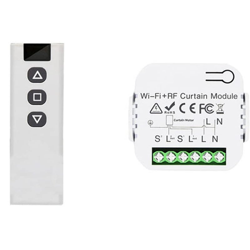 Doodle APP Timed Voice Tubular Motor Controller Switch, Smart Home WIFI Curtain Switch Breaker, Curtain Module and Remote Control - Image 1