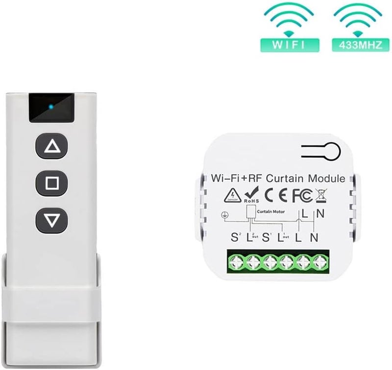 Doodle APP Timed Voice Tubular Motor Controller Switch, Smart Home WIFI Curtain Switch Breaker, Curtain Module and Remote Control - Image 4