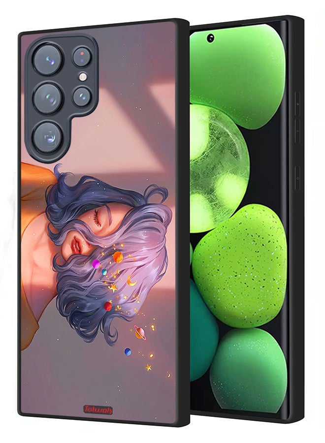 Tolwak غطاء حماية لجهاز سامسونج جالاكسي S23 ألترا 5G للفتيات وفن الفضاء - Image 1