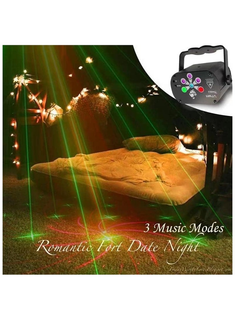 Generic Upgraded Party Light Disco Laser Light Projector 6 Eyes Sound Activated Strobe Light with Remote Controller and UV for Indoor Parties Kids Gifts  - Image 3