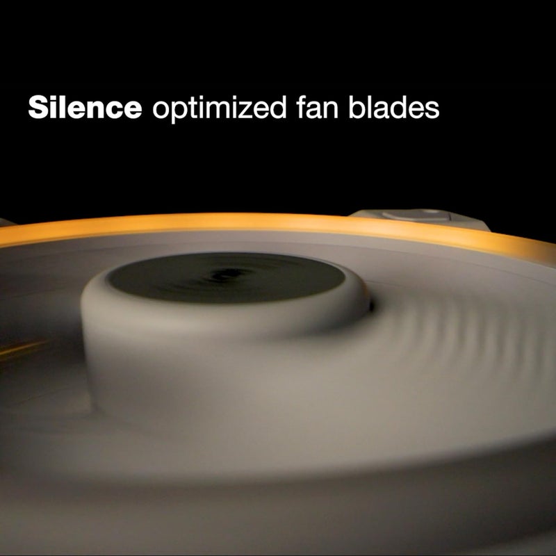 be quiet! Light Wings White 140mm PWM Triple Pack Premium ARGB Low Noise Cooling Fan | 4-Pin | BL102 - Image 4