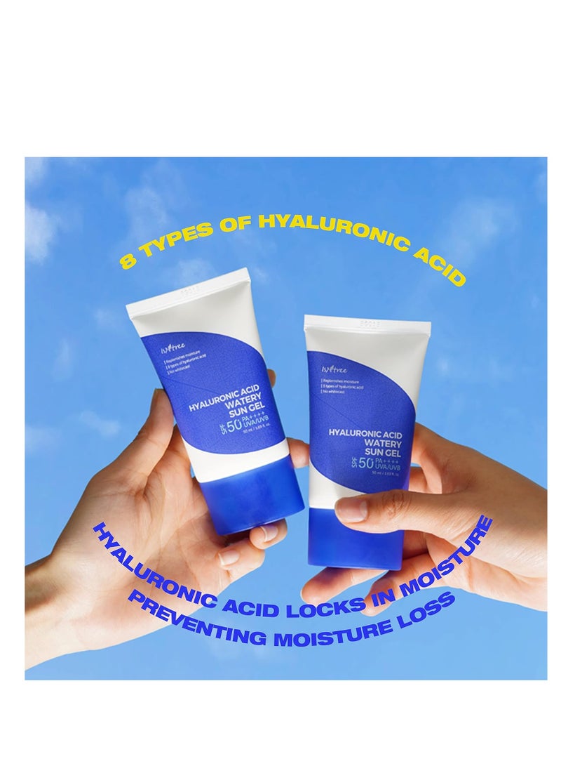 IsNtree Hyaluronic Acid Watery Sun Gel SPF50+ PA++++ 50ml x 2 (Pack of 2) - Image 4