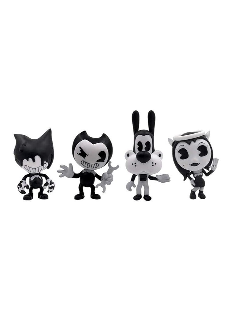 general Bendy and The Ink Machine Doll Model Ornament Set, Bandy 4-Piece PVC Model Toy Decoration Collectible Gifts  - Image 2