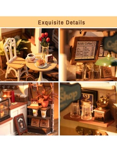 Robotime Rolife Flavory Café Miniature House kit DG162, Assembly Brain Teaser 3D Wooden Puzzle for Adults and Teens DIY Build Model Crafts Kits, Unique Gifts and Home Decor  - Image 3