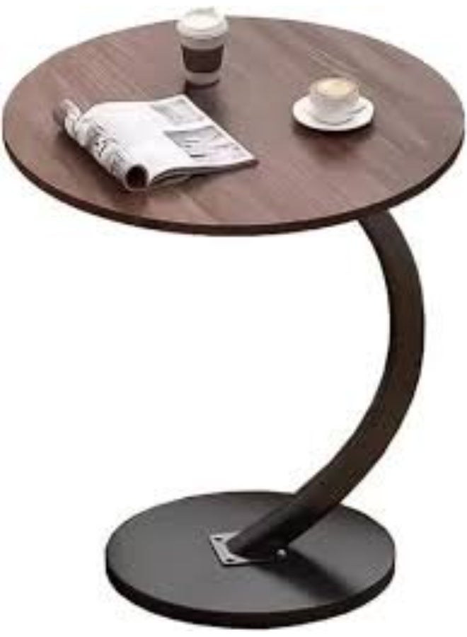 Modern Side Coffee Table Compact Living Room Accent Furniture brown Top Sofa Bedside Snack Laptop Holder Minimal Design Space Saving Home Decor Use