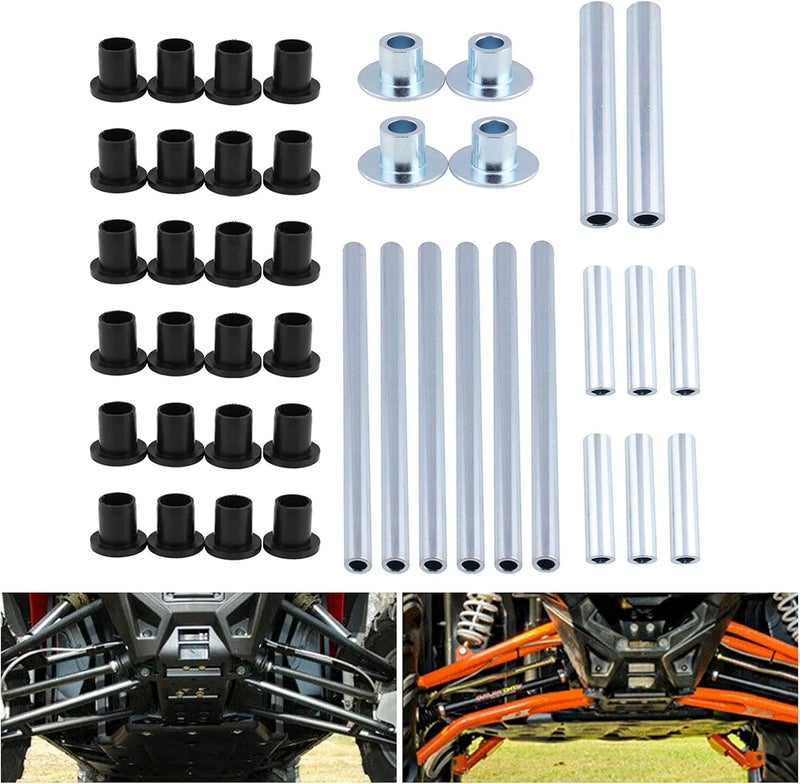 RYANSTAR RACING طقم بوشات A Arm من HDPE الثقيلة متوافق مع بولاريس RZR 800 / RZR S / 4 800 2008-2014 طقم كامل مع بوشات كافية للأمام والخلف - Image 1