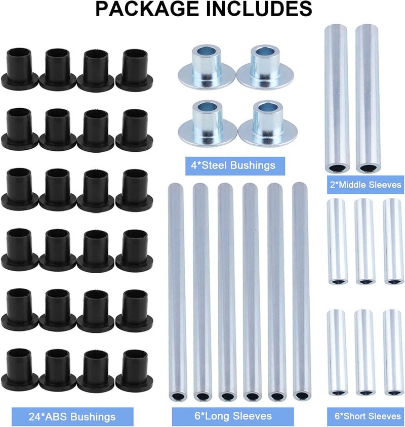 RYANSTAR RACING طقم بوشات A Arm من HDPE الثقيلة متوافق مع بولاريس RZR 800 / RZR S / 4 800 2008-2014 طقم كامل مع بوشات كافية للأمام والخلف - Image 3