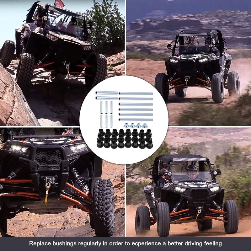 RYANSTAR RACING طقم بوشات A Arm من HDPE الثقيلة متوافق مع بولاريس RZR 800 / RZR S / 4 800 2008-2014 طقم كامل مع بوشات كافية للأمام والخلف - Image 4
