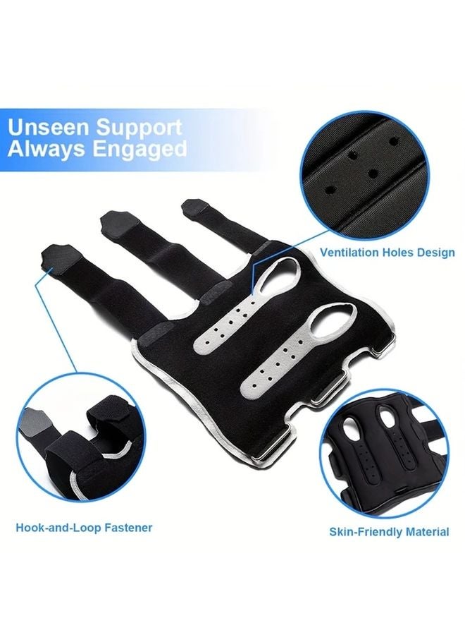 Grey Adjustable Wrist Brace For Carpal Tunnel Ergonomic Night Support With Splints Breathable Polyester Spandex Blend - Image 5