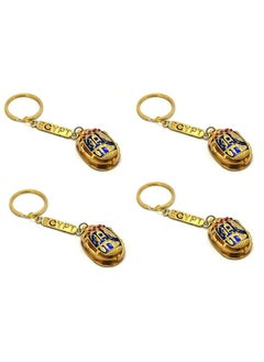 4 pieces Golden - Blue