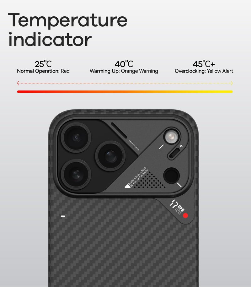 Aulumu A17 Aramid Fiber iPhone 17 Pro Max Case | 1500D Ultra Slim Woven | CoolHyper Real Cooling | Compatible with MagSafe - Image 5