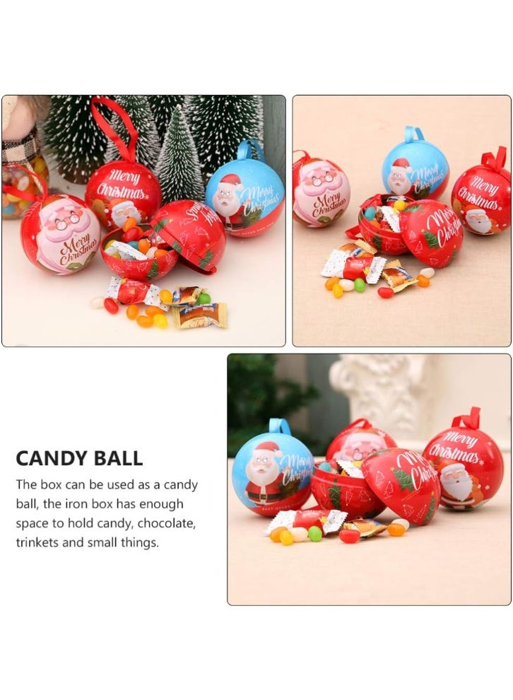 صندوق هدايا  كرات زينة عيد الميلاد، كرات حلوى كريسماس  مستديرة لتعليق شجرة عيد الميلاد، هدايا صندوق حلوى الحفلات كرة عليقه لتزين الشجرة عدد1 - Image 5
