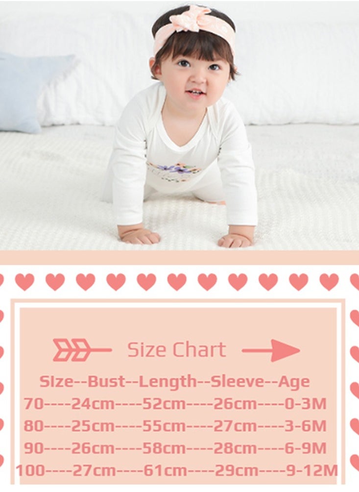 SYOSI - Newborn Baby Girl Clothes Set, Onesie Romper Bodysuit with Floral Hat, Adorable Infant Floral Overall Sleepsuit, Fits 6-9 Months, Cute Outfit - Image 1