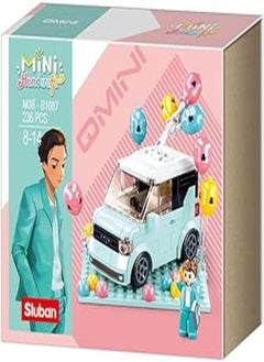Sluban Mini Car Building Toy Pieces Girls Building Toy Cubes Sluban - 236 Pieces, M38-B1087 