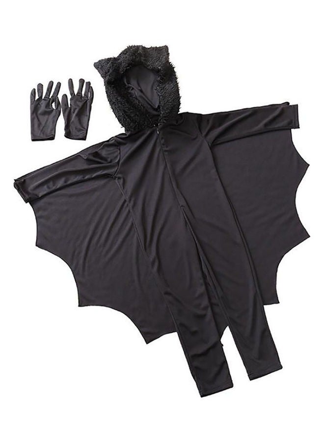 Brain Giggles Brain Giggles Hooded Bat Cape for Kids Costume Party Dress Up - Small  - Image 4